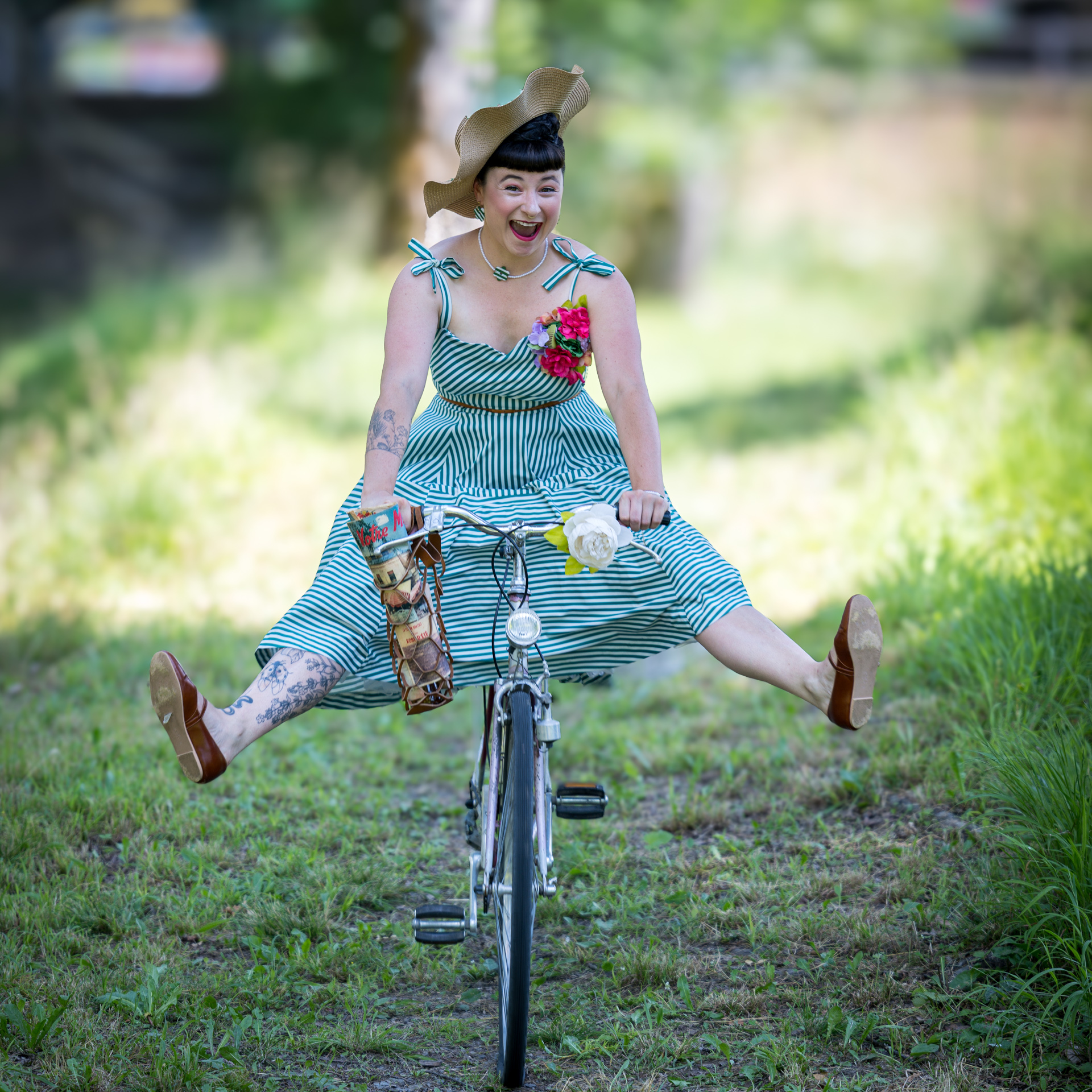 Luize à vélo